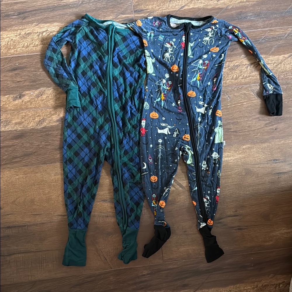 Little Sleepies Green and Blue Pajama Sets